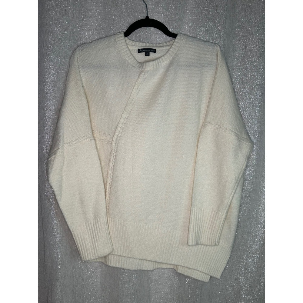 Adrianna Papell Oversized Sweater Modern Tunic Pullover Cream Size S